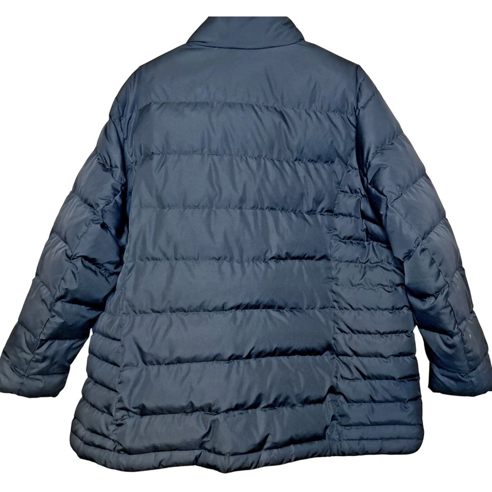 Lands' End Jacket Womens Black Puffer Down Full Zip Pockets Plus 2X 20W - 22W - Picture 3 of 14